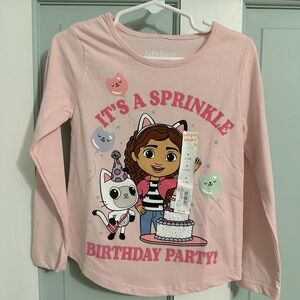 Brand new Jumping Beans - Gabby’s Dollhouse Birthday shirt, long sleeve size 4